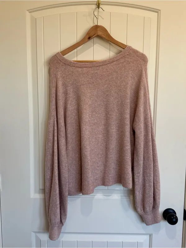Madewell Gladwell Balloon-Sleeve Pullover in Heather Rose - Image 6