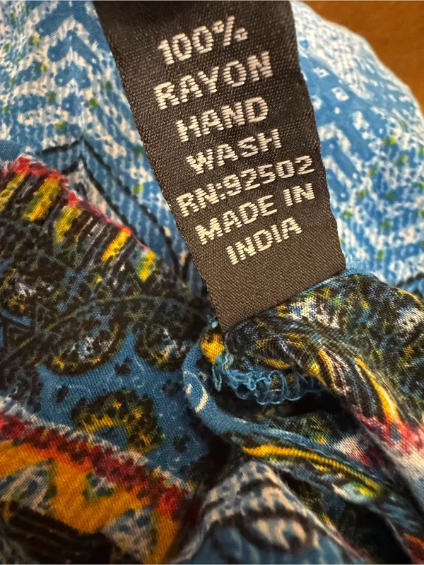 Sacred Threads Wide Leg Sleeveless Jumpsuit Blue Rayon L/XL Large Extra Large - Image 5