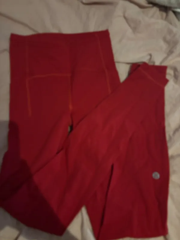 Red Lululemon Leggings - Image 4