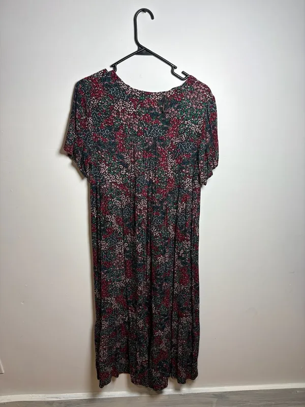 Knox Rose Women's Floral Print Midi Dress with‎ Embroidered V-Neck - Image 4