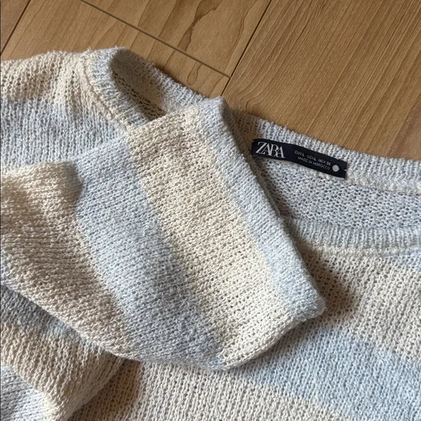 Zara Cream Knit Sweater - Image 3