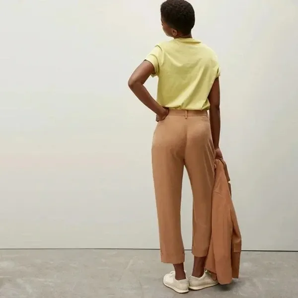 Everlane The Put Together Pleat Pant Toasted Coconut Brown Ankle Preppy NWT 4 - Image 9
