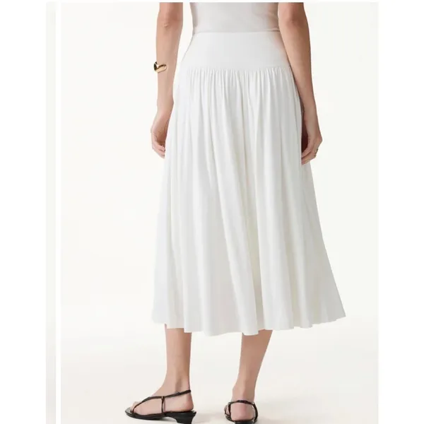 OGL Eco-SkinKiss Mid Rise Gathered Midi Skirt Pockets Primrose Pink XL - Image 5