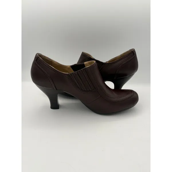 Women’s White Mountain Size 8.5 Brown Leather Heeled MuleS - Image 5