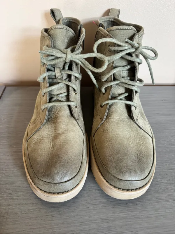 UGG Deconstructed Lace Up Hiker Boot Olive Green Size 9 1127991 - Image 2