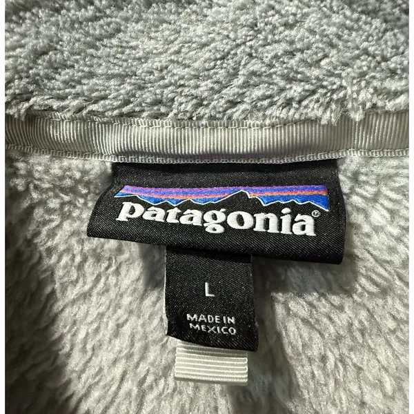 PATAGONIA Fleece Gray Thermal Pullover Snap-T Jacket Women's Large - Image 4