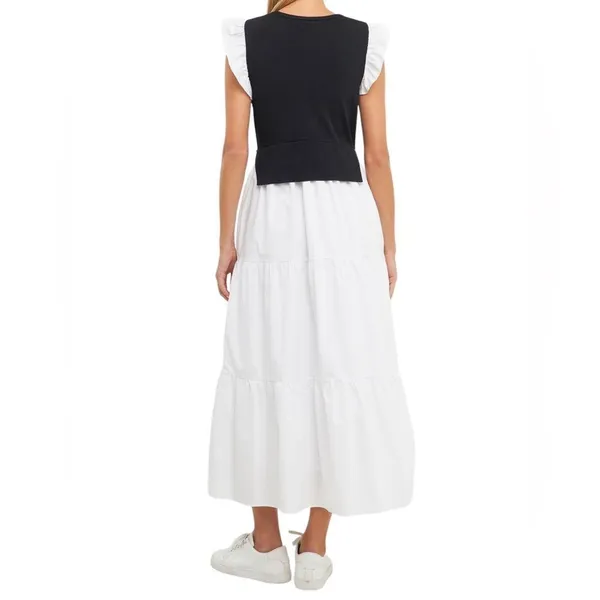 English Factory Mixed Media Sleeveless Maxi Dress - Image 11