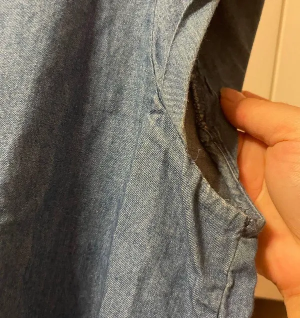 ZARA DENIM PEASANT BLOUSE - Image 3