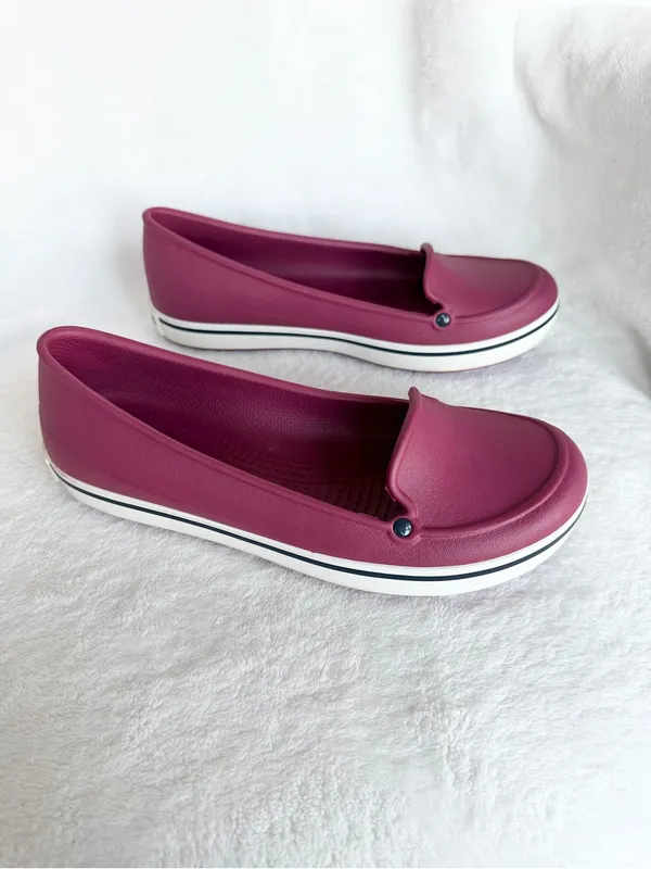 Crocs Womens Crocs Flats Pink Purple Ballet Shoes Hospital Size 6 - Image 8