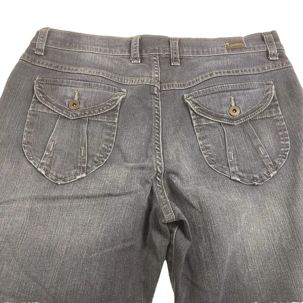 Lucky Brand Dungarees Jeans Easy‎ Rider Crop Women's Size 12/31" Dark Wash EUC - Image 4