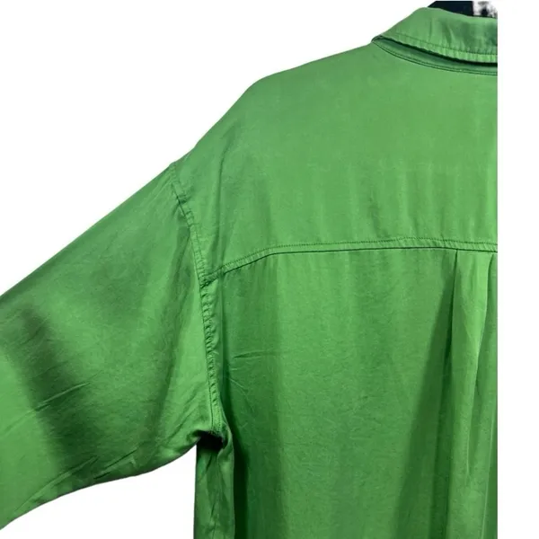 NWT Le Lis‎ Button Down Long Sleeve Blouse Top Kelly Green L - Image 11