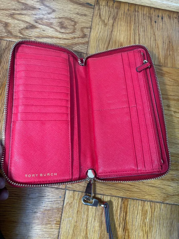 Tory Burch York Continental Saffiano Leather Wallet Wristlet - Image 3