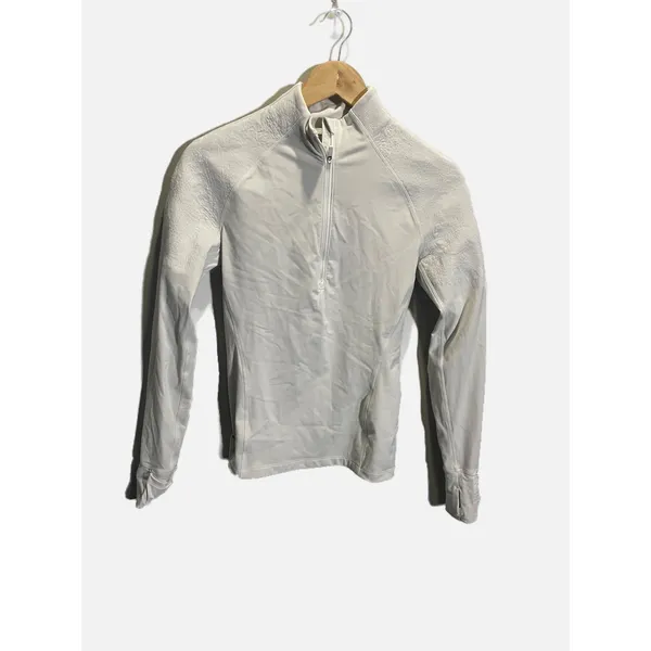 Lululemon‎ Toasty Tech 1/2 Zip Women 2 White Quilted Pullover Running Jacket - Image 2