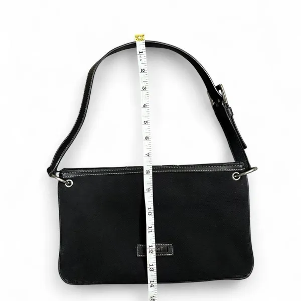 Esprit Black‎ Canvas Baguette Shoulder Bag Y2K - Image 4