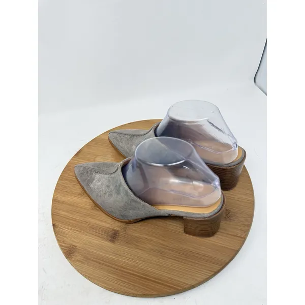 Garnet Hill Maisie‎ Heeled Mules Boho Slip On Leather Womens 37 US 6-6.5 - Image 4