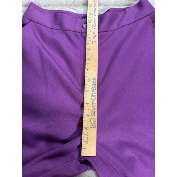 Nobody's Child Purple Womens Trousers Pants Sz 4 Wide Leg High Rise - Image 12