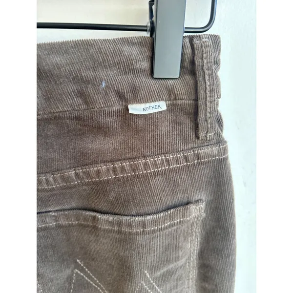 Mother High Waisted Looker‎ Ankle Chew Corduroy Jeans 27 Skinny Layered staple - Image 6