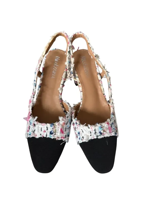 MIRA AZZURRA Multicolor Boucle Slingback Heels Size 7 - Image 7