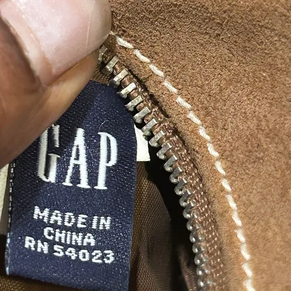 GAP Brown Suede Clutch with Wristlet - Image 4