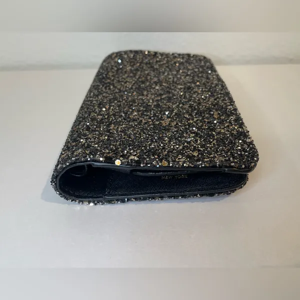 Henry Bendel‎ Sparkling Black Phone Case Wallet - Image 6