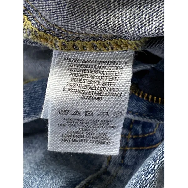 Free People We The Free Blue High Rise Bell Bottom Flare Bootcut Denim Jeans 27 - Image 5