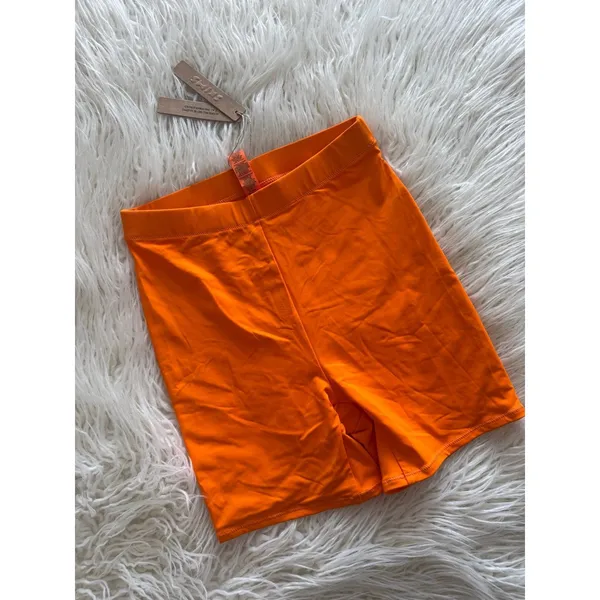 Skims Swim Mid Waist Short Orange Size XXS - Image 3