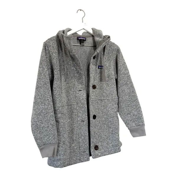 Patagonia Gray Hooded Button Front Better Sweater Fleece Jacket Sweater Size XS - Image 2