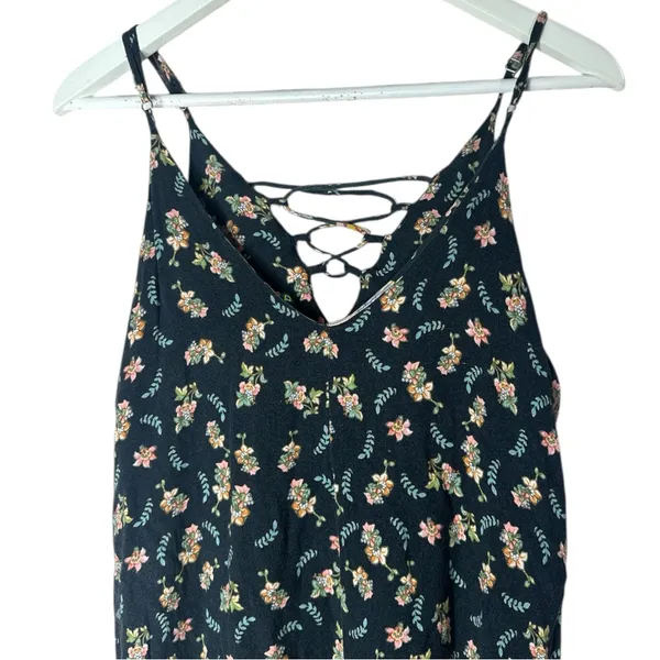 Farm Rio Mini Floral Print Colorful Sleeveless Lace up Detail Dress FARM Boho - Image 10
