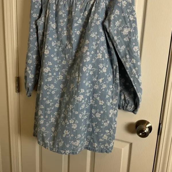 Forever 21 Women Square Neckline Floral Print Mini Dress, Blue/White Combo M - Image 8