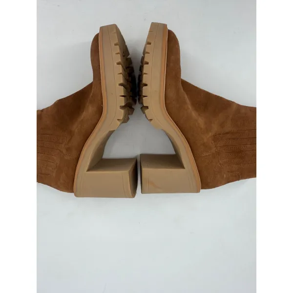 Dolce Vita Caster H2O Boots Womens 9 Brown Suede Waterproof Lug Sole Boho - Image 9
