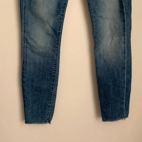 Mother Denim The Looker Ankle Fray Jean One Smart Cookie Blue Womens Size 26 - Image 12