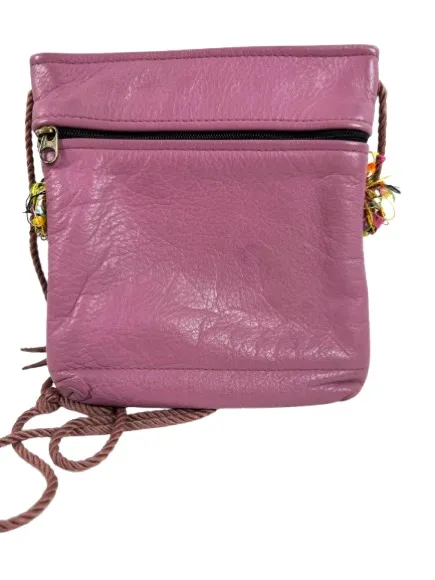 Vibrant Purple Boho Crossbody Bag with Fringe - Image 2