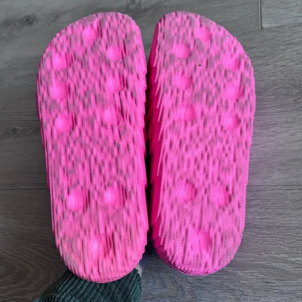 Adidas Adilette 22 Slides Lucid Pink Women 8 Textured Topographic Sandals IF3568 - Image 8