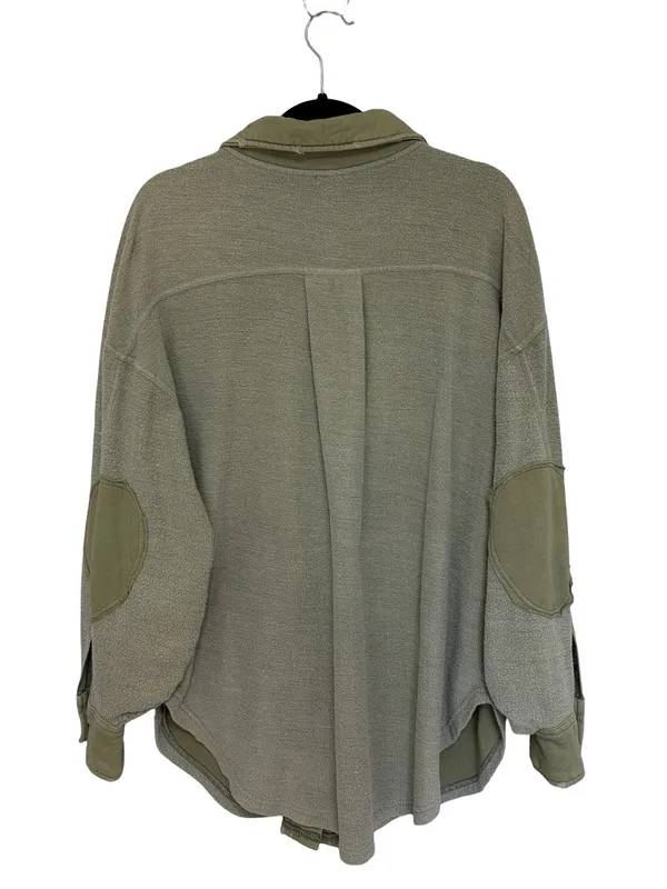 Free People Oversized Fall Ruby Shirt Jacket / Shacket in Sage Green - Size XS - Image 5