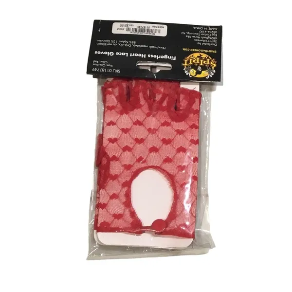 Spirit Fingerless Heart Lace Gloves - Image 2
