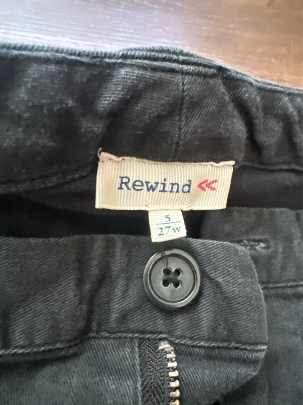 Rewind Black Cargo Pants - Image 2