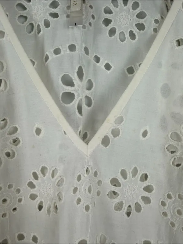 Vix Paula Hermanny white eyelet swim coverup size large - Image 6
