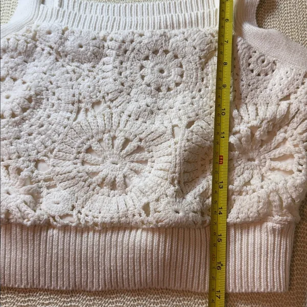 NEW House of Harlow Women’s 1960 Cream Knit Top S - Image 3