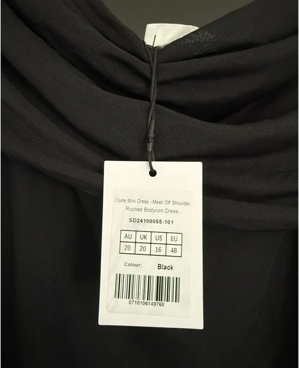 Showpo NWT Black mini dress with long sleeves size 16 - Image 7