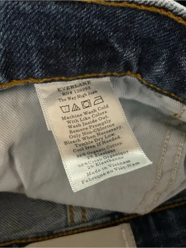 Everlane The Way High Organic Cotton Jeans Womens Size 26 - Image 5