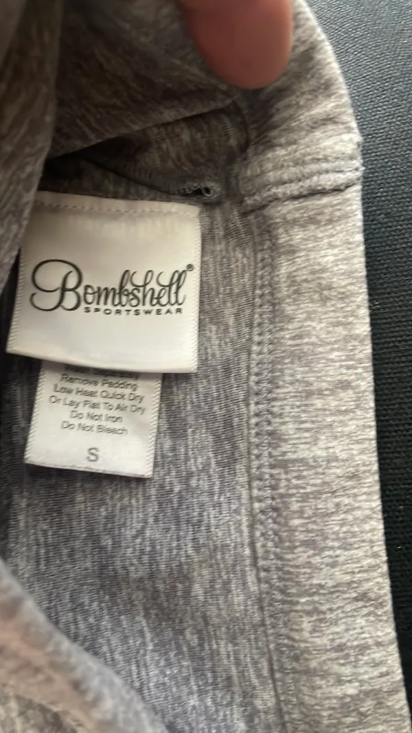 Bombshell Sportswear Sports Bra Grey - Image 3