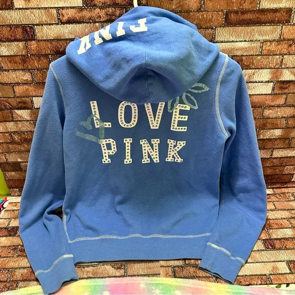 Victorias Secret PINK Sweatshirt full zip Hoodie Jacket Size S/P - Image 11