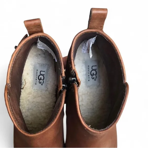 Ugg Australia Womens Size 8 1008677 Demi Chestnut Side Zip Ankle Boots Shoes - Image 11
