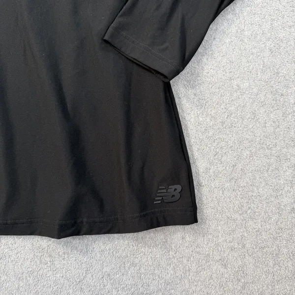 New Balance Women's XL Black Ruched Side Activewear Top Long Sleeve Cowl Neck - Image 2