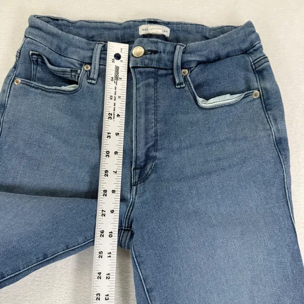 Good American Good Straight High Rise Blue Jeans‎ GS941T Womens Size 4/27 - Image 5