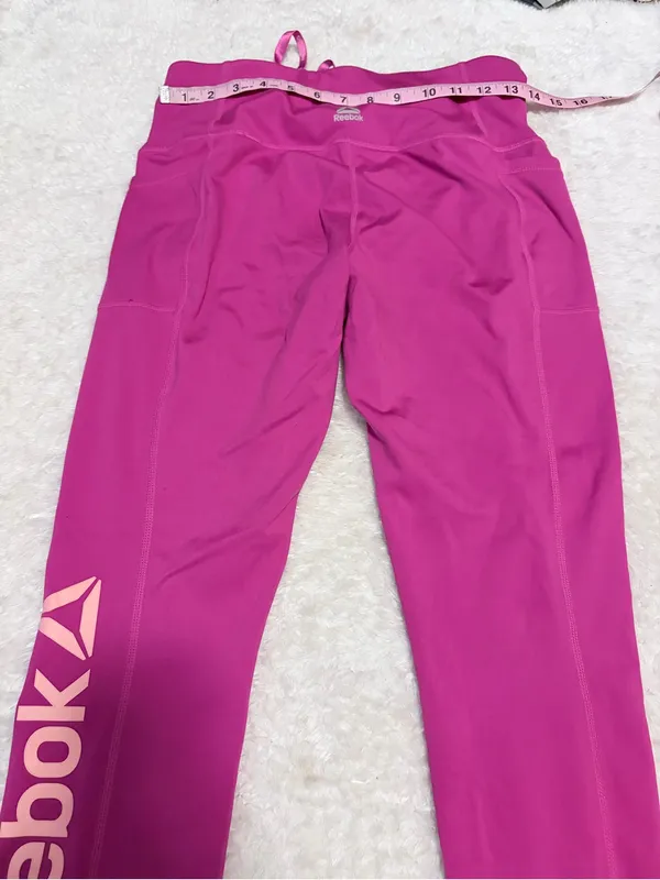 Reebok medium Women's Berry Magenta High-Waisted Athletic Leggings - Image 6