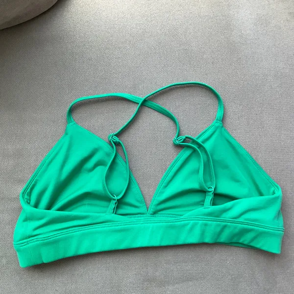 Alo Yoga Splendor Bra Spruce Green/White M - Image 4