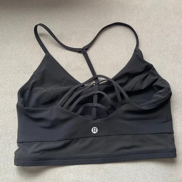 Lululemon Get Strappy Bra Black 6 - Image 5