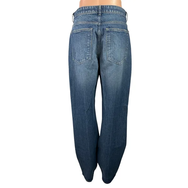 Madewell The Curvy Longline Straight Blue Medium Wash Denim Jeans Size 30T - Image 3