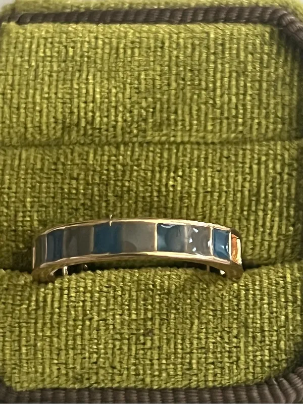Classic/Elegant Design Golden Band w/ Gemstone Adjustable Ring Size 6-9 NWT - Image 2